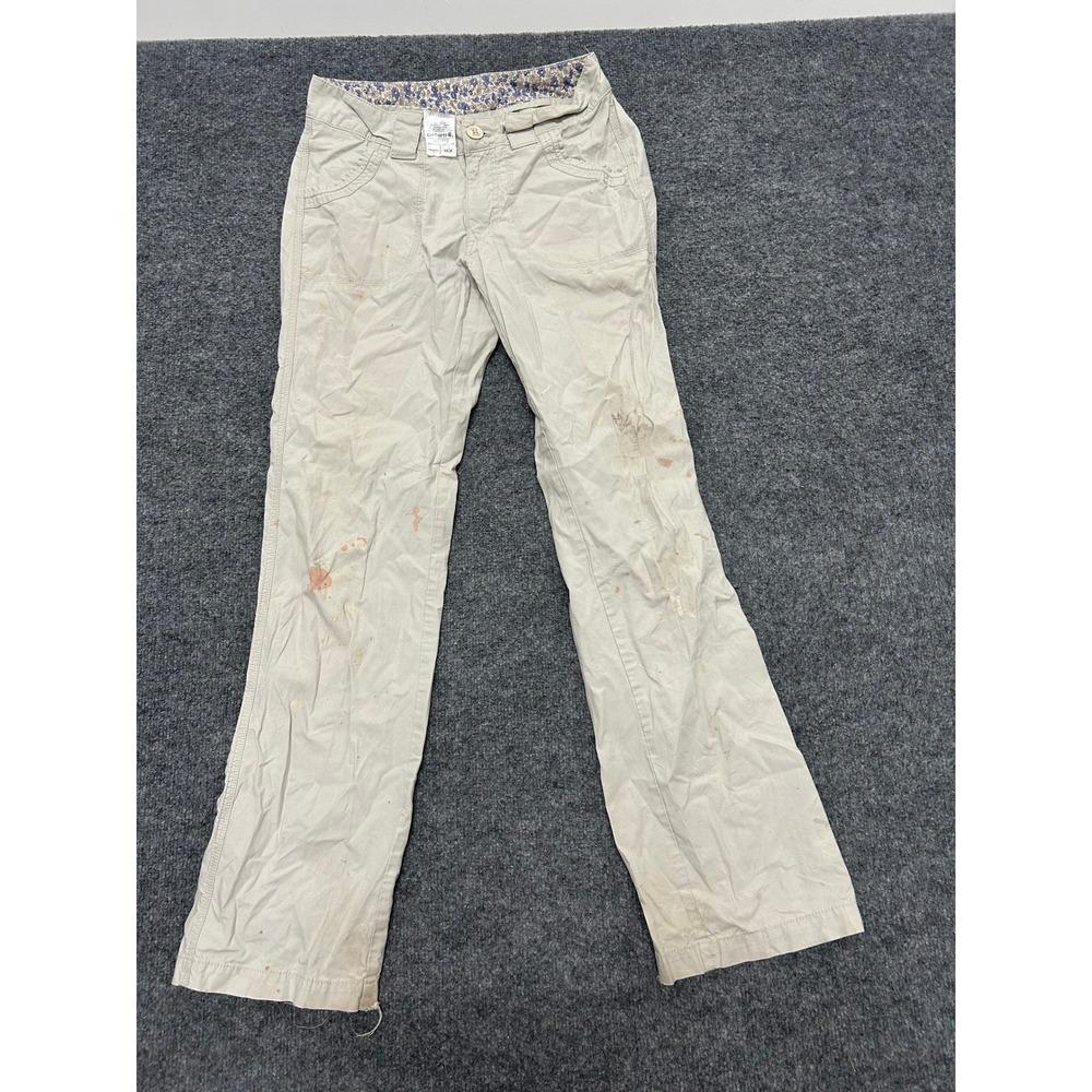 Carhartt Pants Womens Size 4X34 Beige Cotton Straight Leg Utility Work Stained